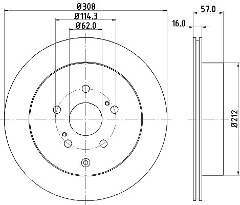 Hella Bremsscheibe Hinterachse Belüftet [Hersteller-Nr. 8DD355116-781] für Suzuki