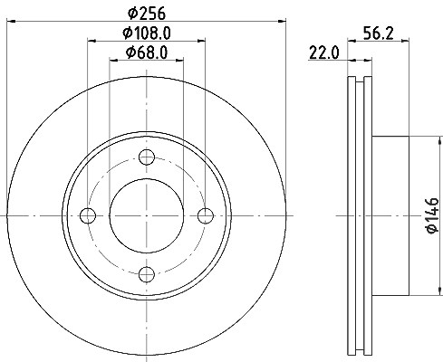Hella Bremsscheibe [Hersteller-Nr. 8DD355102-431] für Audi