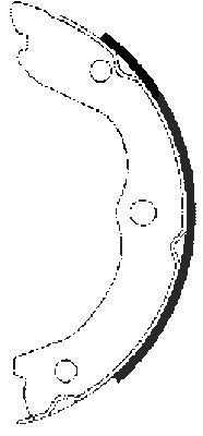 Hella Bremsbackensatz, Feststellbremse [Hersteller-Nr. 8DA355050-611] für Nissan
