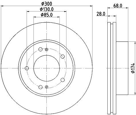 Hella Bremsscheibe [Hersteller-Nr. 8DD355116-461] für Ssangyong