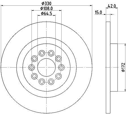 Hella Bremsscheibe [Hersteller-Nr. 8DD355116-711] für Jaguar