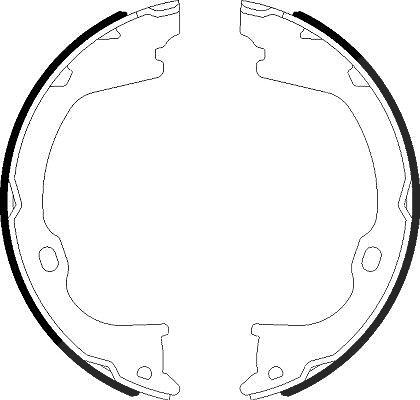 Hella Bremsbackensatz, Feststellbremse [Hersteller-Nr. 8DA355051-101] für Jeep, Dodge