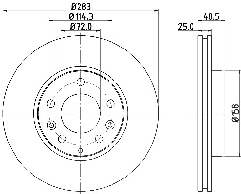 Hella Bremsscheibe [Hersteller-Nr. 8DD355110-361] für Mazda