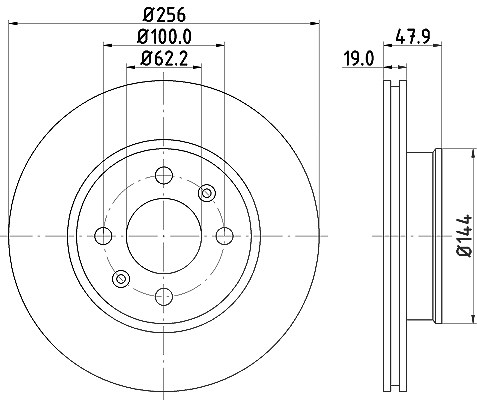Hella Bremsscheibe [Hersteller-Nr. 8DD355112-471] für Hyundai