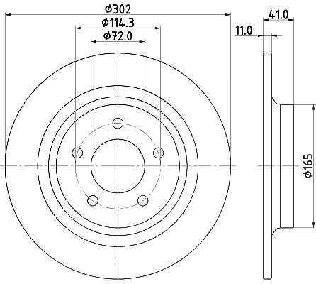 Hella Bremsscheibe [Hersteller-Nr. 8DD355112-901] für Mazda