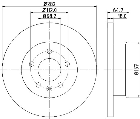Hella Bremsscheibe [Hersteller-Nr. 8DD355102-891] für VW