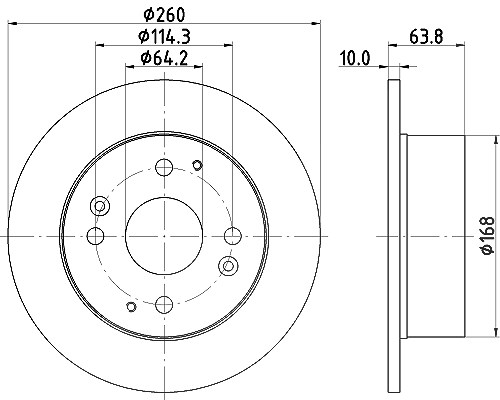 Hella Bremsscheibe [Hersteller-Nr. 8DD355112-011] für Honda