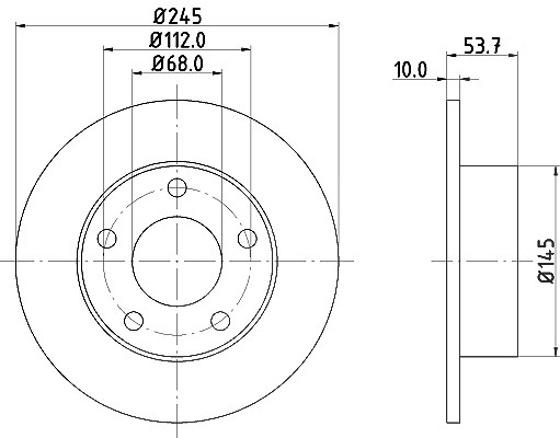 Hella Bremsscheibe [Hersteller-Nr. 8DD355118-581] für Audi