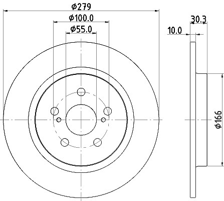 Hella Bremsscheibe [Hersteller-Nr. 8DD355120-191] für Toyota, Lexus
