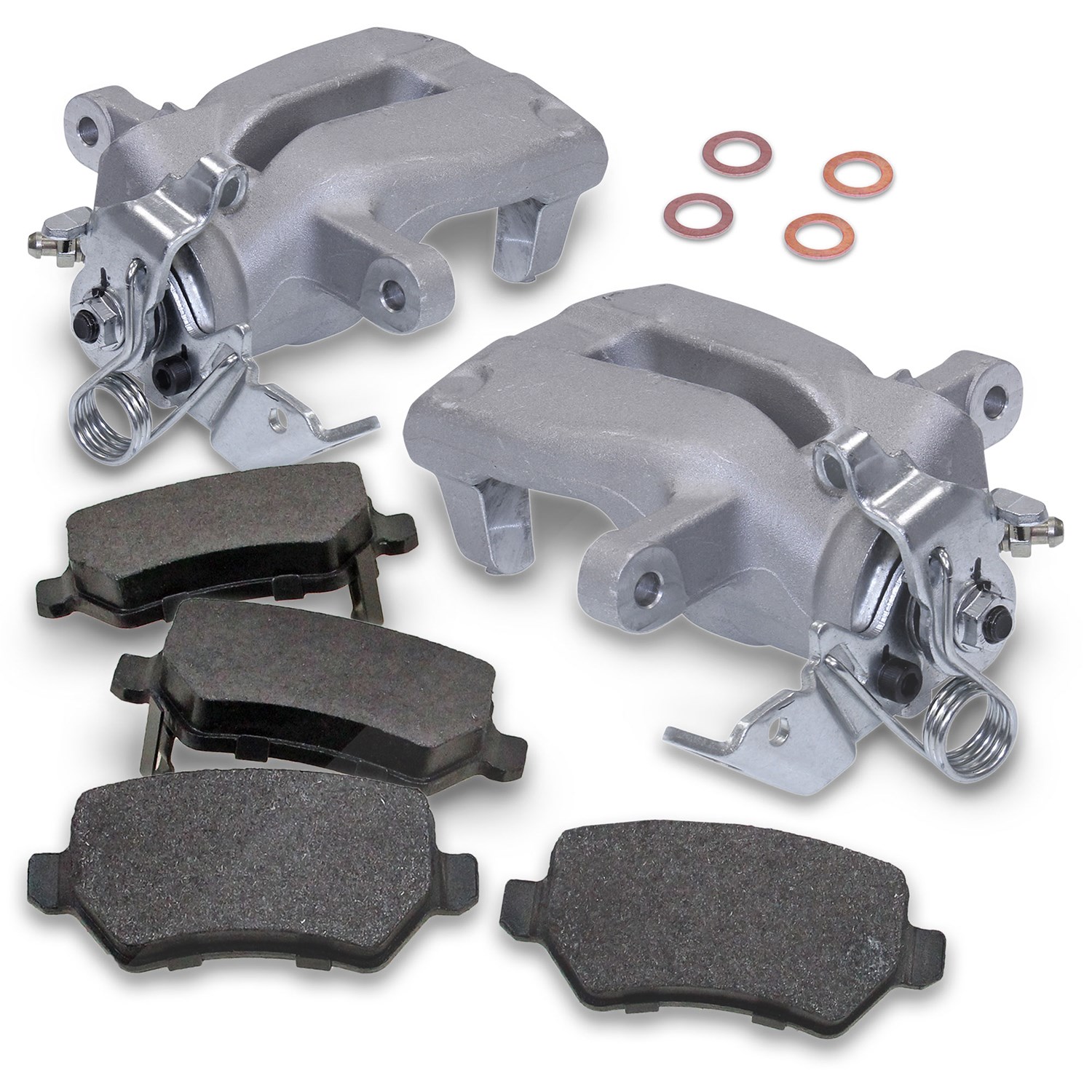 Bestprice 2x Bremssattel + Bremsbeläge Hinterachse [Hersteller-Nr. 10604459] für Opel