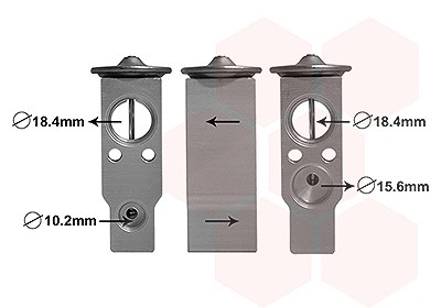 Van Wezel Expansionsventil, Klimaanlage [Hersteller-Nr. 53001638] für Lexus