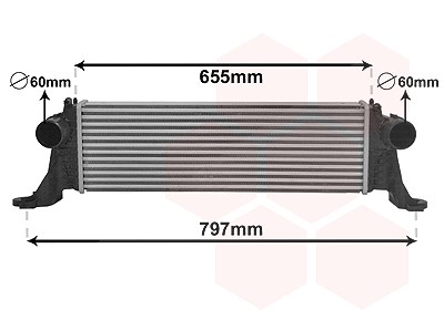 Van Wezel Ladeluftkühler [Hersteller-Nr. 28004132] für Iveco