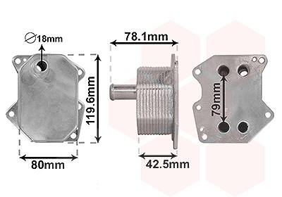 Van Wezel Ölkühler, Motoröl [Hersteller-Nr. 18013704] für Ford