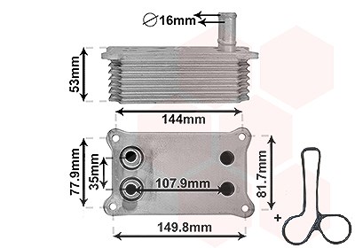 Van Wezel Ölkühler, Motoröl [Hersteller-Nr. 18013705] für Ford