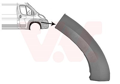 Van Wezel Verbreiterung, Kotflügel [Hersteller-Nr. 1651522] für Peugeot, Fiat, Citroën