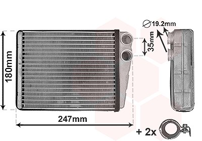 Van Wezel Wärmetauscher, Innenraumheizung [Hersteller-Nr. 30006673] für Mercedes-Benz