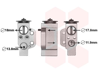 Van Wezel Expansionsventil, Klimaanlage [Hersteller-Nr. 03001351] für Audi