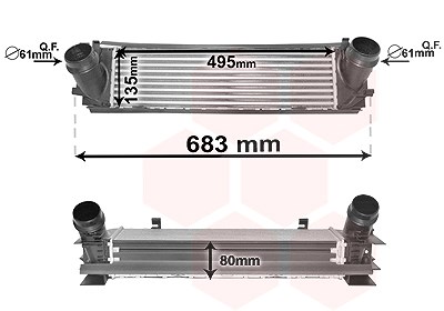 Van Wezel Ladeluftkühler [Hersteller-Nr. 06004464] für BMW