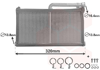 Van Wezel Wärmetauscher, Innenraumheizung [Hersteller-Nr. 03006397] für Audi