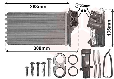 Van Wezel Wärmetauscher, Innenraumheizung [Hersteller-Nr. 09006397] für Toyota, Citroën, Peugeot