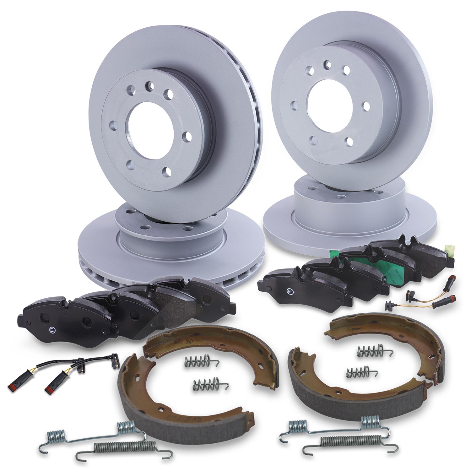 Bestprice Komplettset Bremsscheiben+Bremsbeläge Vorne+Hinten [Hersteller-Nr. 34004391] für Mercedes-Benz