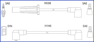 Hüco Zündleitungssatz [Hersteller-Nr. 134448] für Mercedes-Benz