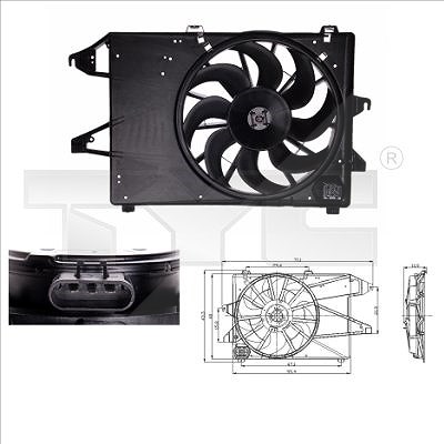 Tyc Lüfter, Motorkühlung [Hersteller-Nr. 810-0008] für Ford