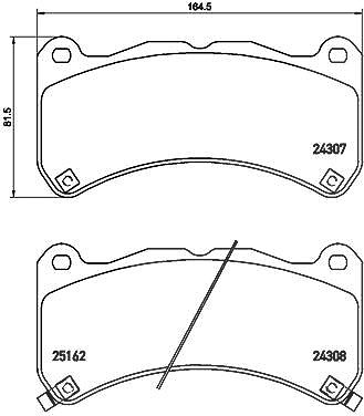 Brembo Bremsbelagsatz, Scheibenbremse [Hersteller-Nr. P83146] für Lexus