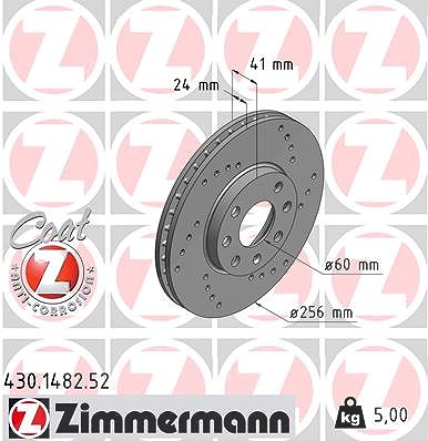 Zimmermann Bremsscheibe [Hersteller-Nr. 430.1482.52] für Opel, Vauxhall