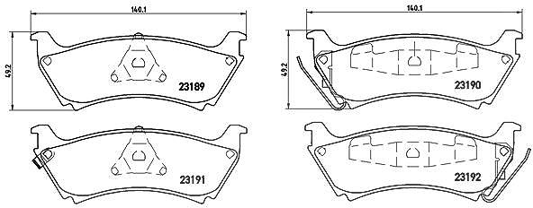 Brembo Bremsbelagsatz, Scheibenbremse [Hersteller-Nr. P50040] für Mercedes-Benz