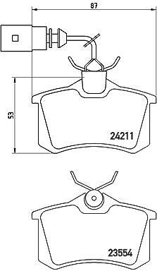Brembo Bremsbelagsatz, Scheibenbremse [Hersteller-Nr. P85101] für Audi