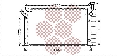 Van Wezel Kühler, Motorkühlung [Hersteller-Nr. 53002335] für Toyota