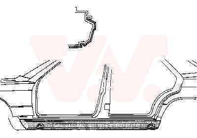 Van Wezel Einstiegblech, unten [Hersteller-Nr. 3020110] für Mercedes-Benz