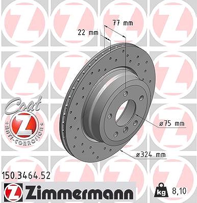 Zimmermann Bremsscheibe [Hersteller-Nr. 150.3464.52] für BMW