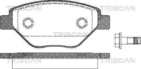 Triscan Bremsbelagsatz, Scheibenbremse [Hersteller-Nr. 811025019] für Renault