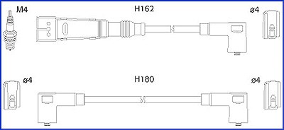 Hüco Zündleitungssatz [Hersteller-Nr. 134711] für Seat, VW
