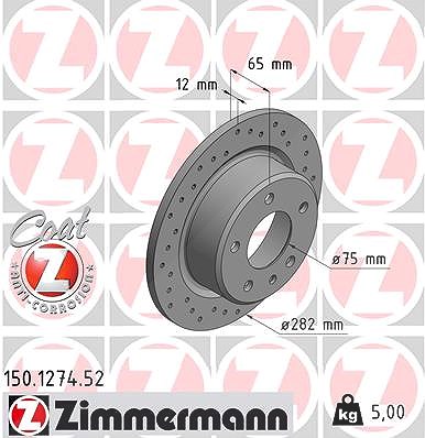 Zimmermann Bremsscheibe [Hersteller-Nr. 150.1274.52] für BMW