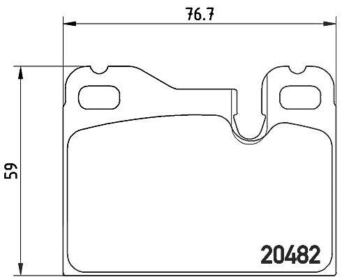 Brembo Bremsbelagsatz, Scheibenbremse [Hersteller-Nr. P65003] für Porsche