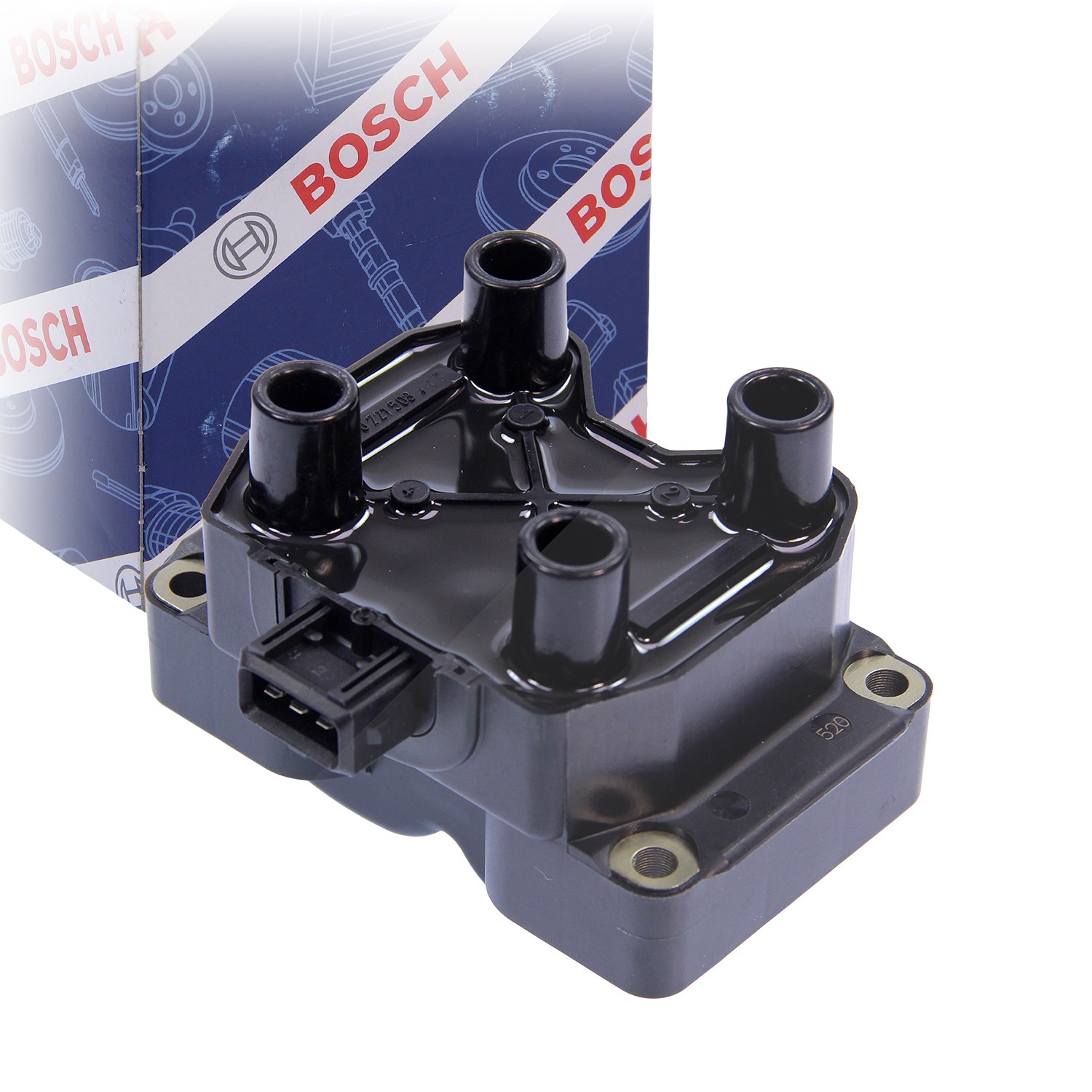 Bosch Zündspule [Hersteller-Nr. 0221503407] für Fiat, Proton, Alfa Romeo, Fso, Innocenti, Land Rover, Lancia, Ferrari, Dacia