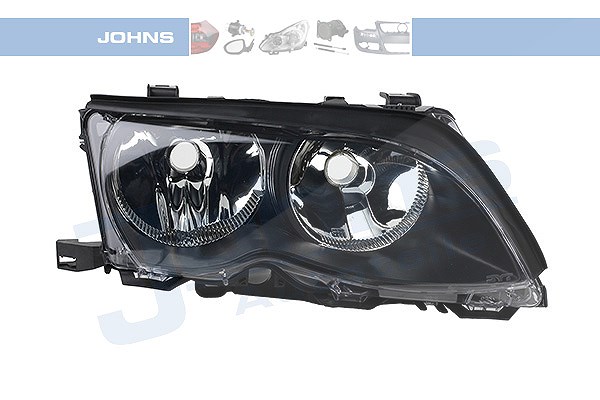 Johns Scheinwerfer H7/H7 mit Stellmotor für LWR schwarz [Hersteller-Nr. 200810-2] für BMW