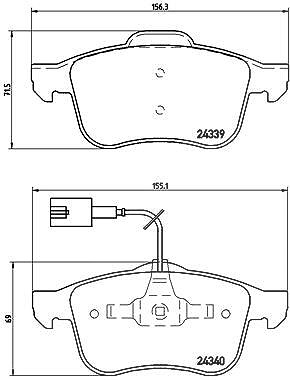 Brembo Bremsbelagsatz, Scheibenbremse [Hersteller-Nr. P23103] für Alfa Romeo