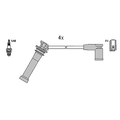Hüco Zündkabelsatz [Hersteller-Nr. 134955] für Mazda