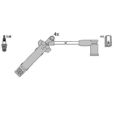Hüco Zündkabelsatz [Hersteller-Nr. 134966] für Ford
