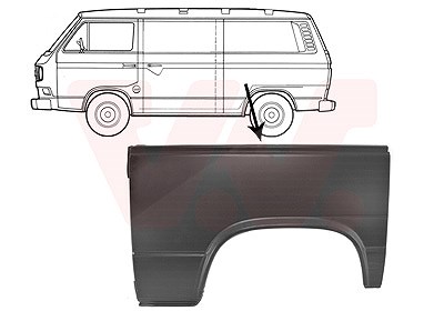 Van Wezel Kotflügel hinten, unten [Hersteller-Nr. 5870147] für VW