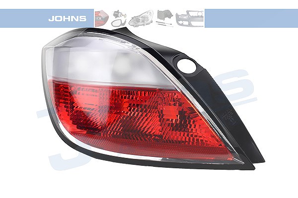 Johns Heckleuchte rot, Blinker weiß, ohne Lampenträger [Hersteller-Nr. 550987-1] für Opel