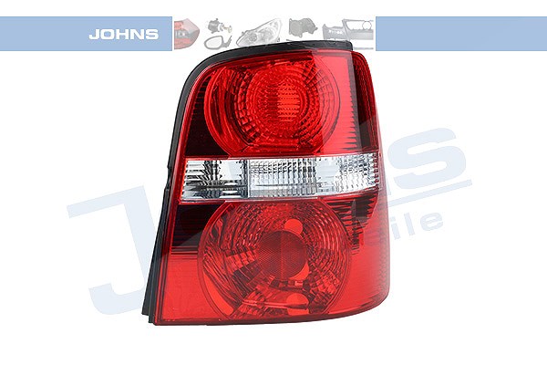 Johns Heckleuchte weiß/rot ohne Lampenträger [Hersteller-Nr. 955588-1] für VW
