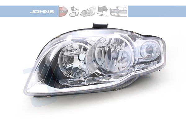 Johns Scheinwerfer H7/H7, Blinker weiß, mit Stellmotor [Hersteller-Nr. 131109-2] für Audi