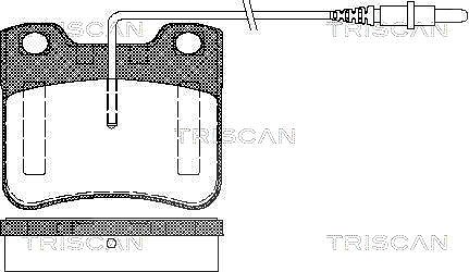 Triscan Bremsbelagsatz, Scheibenbremse [Hersteller-Nr. 811028958] für Peugeot