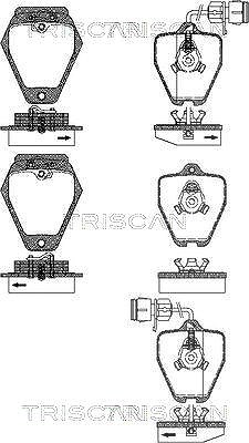 Triscan Bremsbelagsatz, Scheibenbremse [Hersteller-Nr. 811029046] für Audi