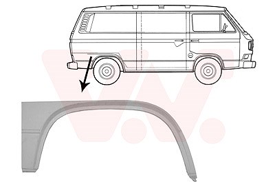 Van Wezel Radlauf hinten,VW Transporter [Hersteller-Nr. 5870146] für VW